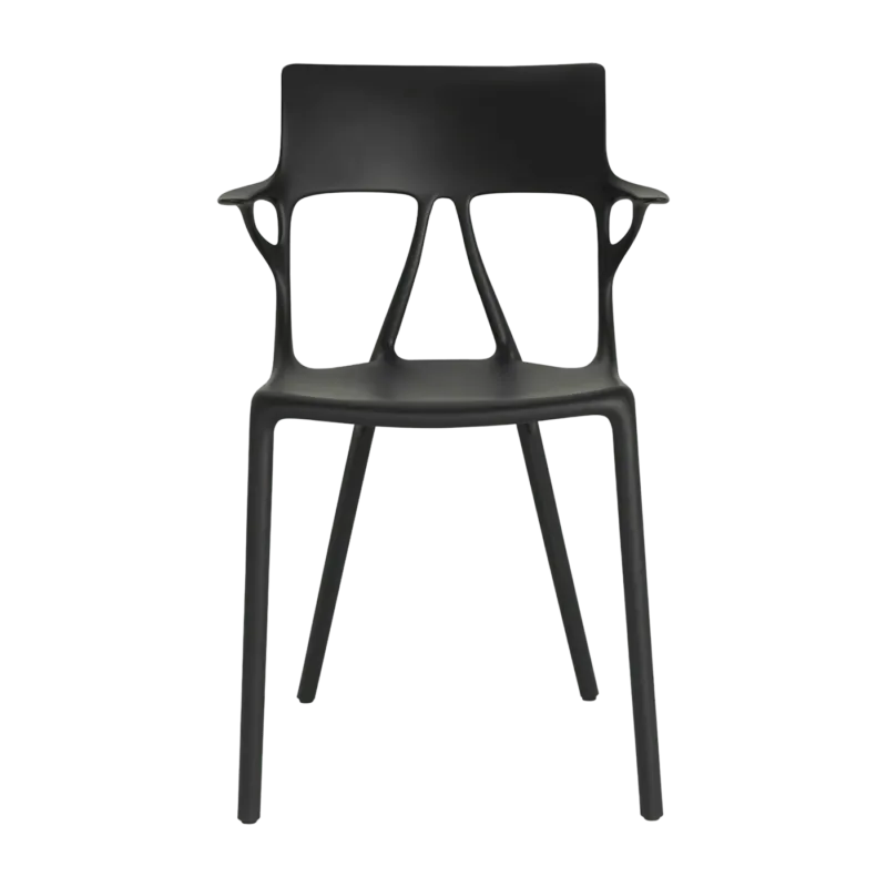 Chaise avec accoudoirs noire A.I - Kartell - The Cool Republic