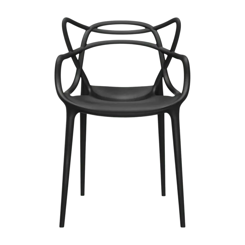 Chaise avec accoudoirs noire Masters - Kartell - The Cool Republic