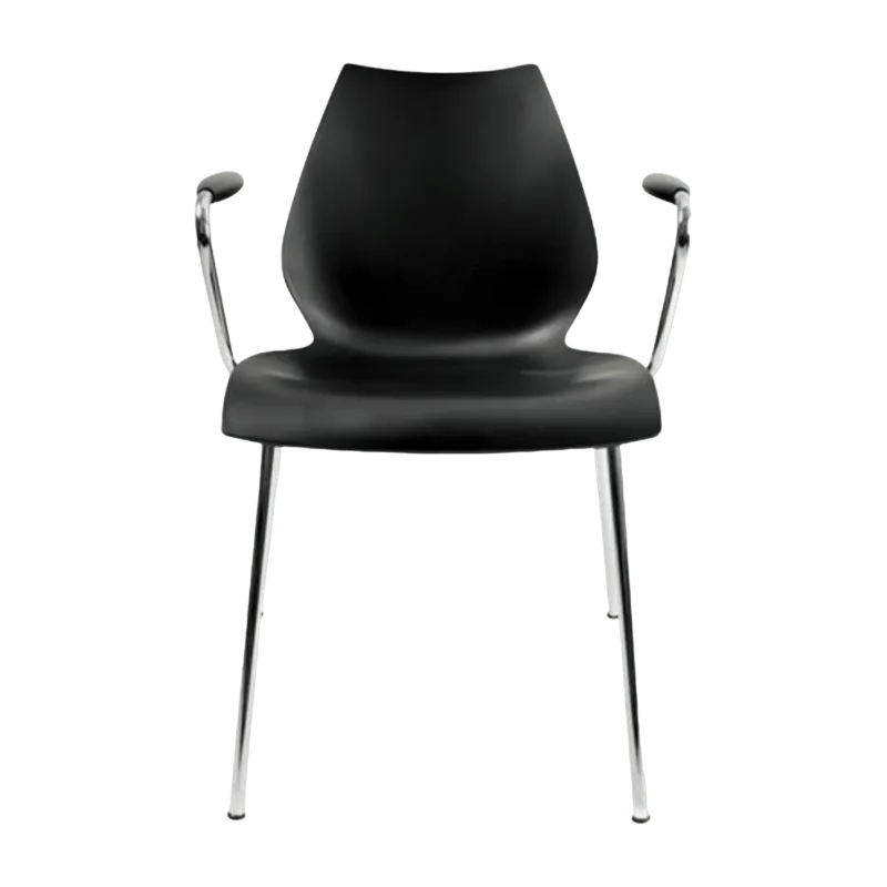 Chaise avec accoudoirs noire Maui - Kartell - The Cool Republic