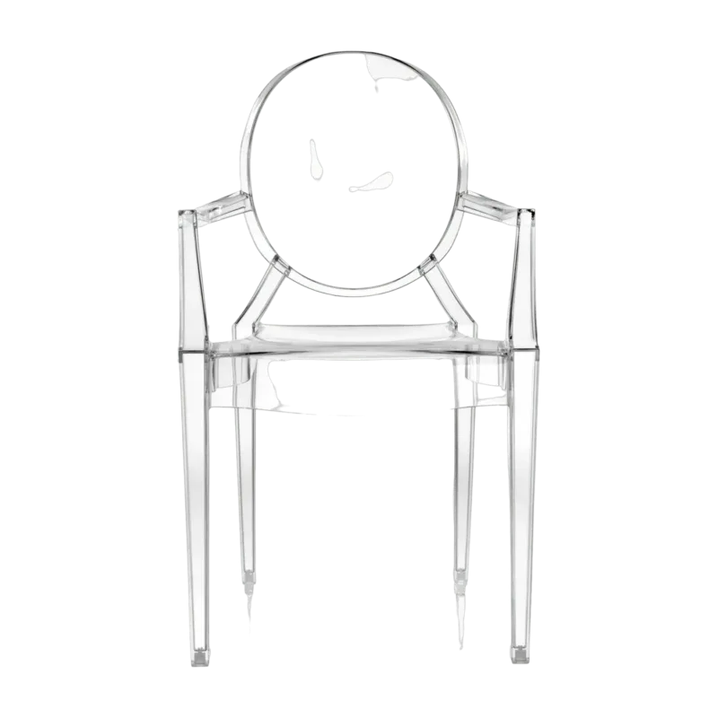 Chaise avec accoudoirs transparente Louis Ghost - Kartell - The Cool Republic