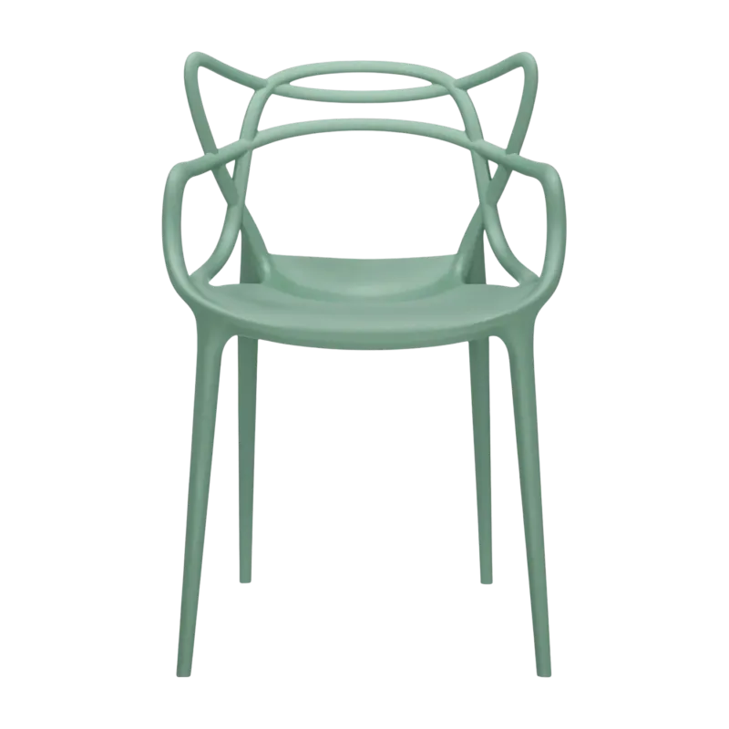 Chaise avec accoudoirs verte Masters - Kartell - The Cool Republic