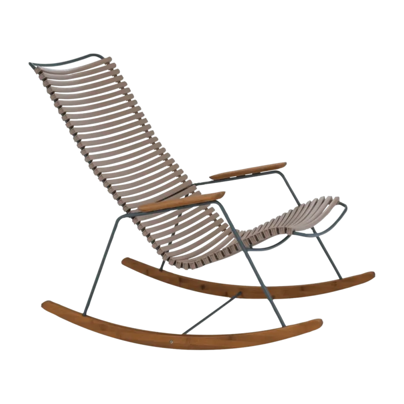 Chaise berçante en métal et plastique sable CLICK - Houe - The Cool Republic