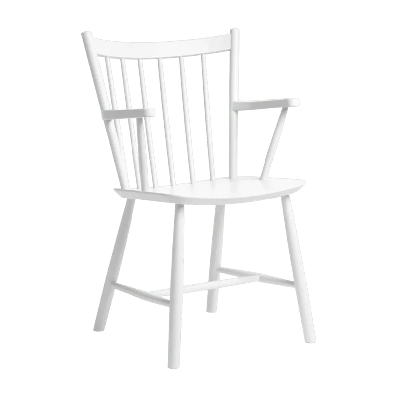 Chaise blanche en bois de hêtre avec accoudoirs - HAY - The Cool Republic