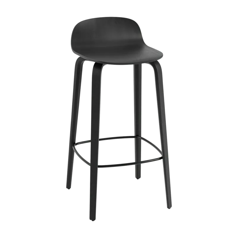 Chaise de bar 75 cm noir Visu - Muuto - The Cool Republic