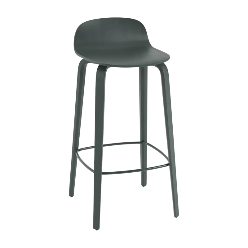 Chaise de bar 75 cm vert foncé Visu - Muuto - The Cool Republic