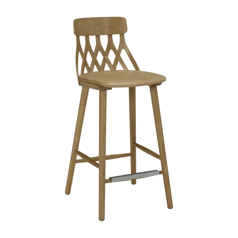 Chaise de bar en chêne huilé 63 cm Y5 - Hans K - The Cool Republic