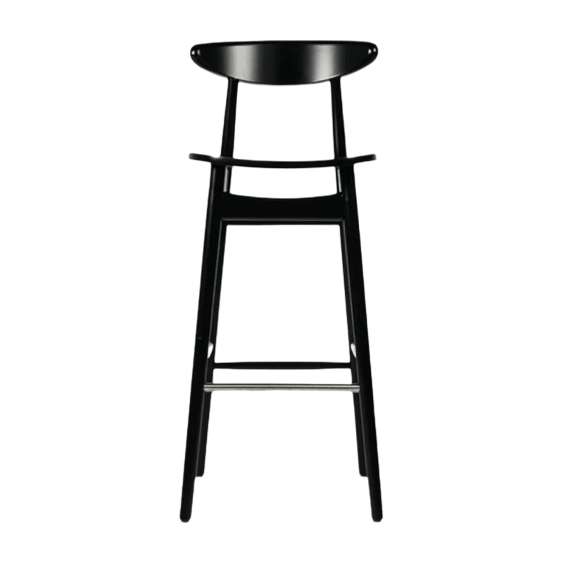Chaise de bar en hêtre noir 102 cm Teo - Vincent Sheppard - The Cool Republic