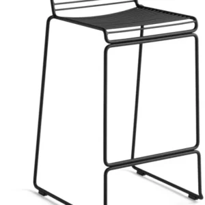 Chaise de bar en métal noir 65 cm Hee - HAY