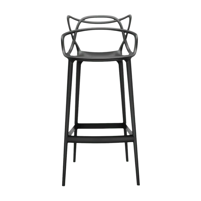 Chaise de bar noire 75 cm Masters - Kartell - The Cool Republic