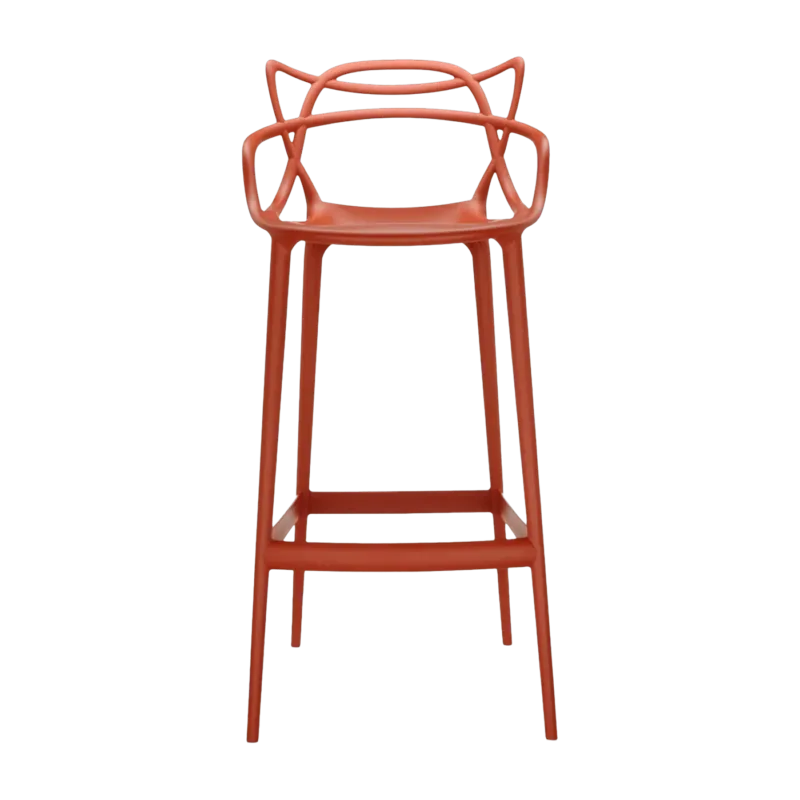 Chaise de bar rouge 75 cm Masters - Kartell - The Cool Republic