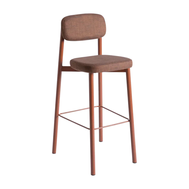 Chaise de bar rouge brique 75 cm Residence - Kann Design - The Cool Republic