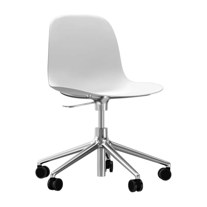 Chaise de bureau en aluminium et pp blanc Form - Normann Copenhagen - The Cool Republic