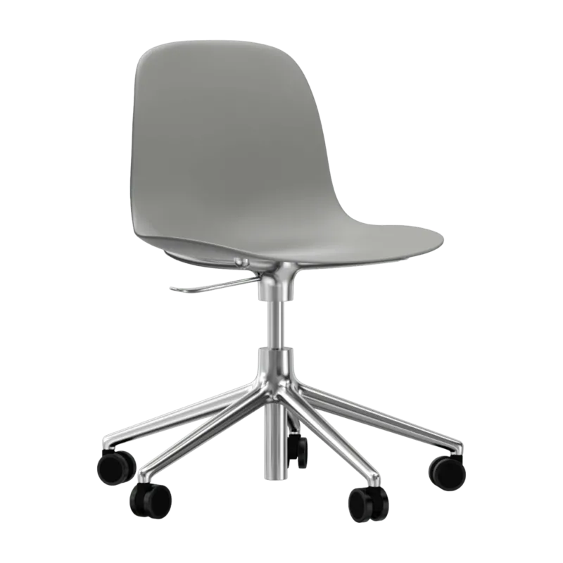 Chaise de bureau réglable à roulettes en pp grise Swivel 5W Norman Copenhagen Grey - Normann Copenhagen - The Cool Republic
