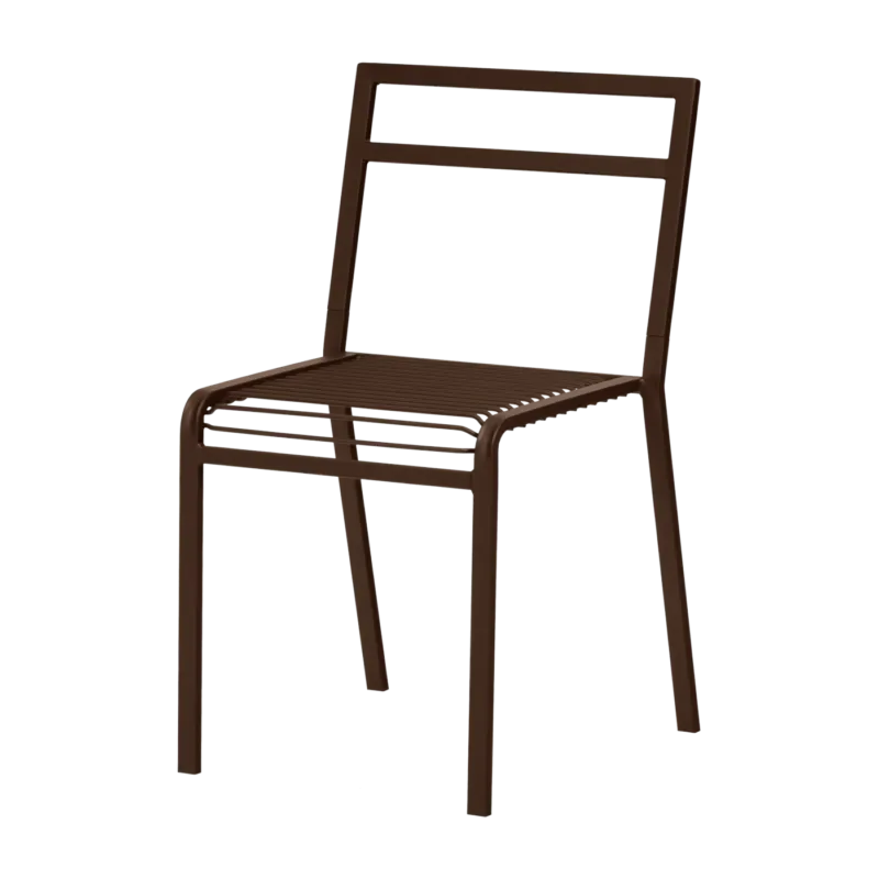 Chaise de jardin en acier brun cacao Oto - noo.ma - The Cool Republic