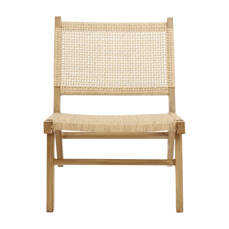 Chaise de jardin en osier naturel Vasai - Nordal - The Cool Republic