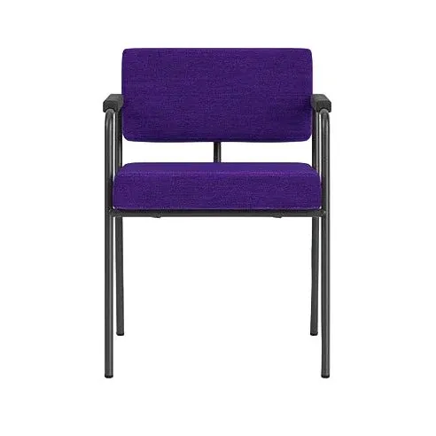 Chaise de salle à manger avec accoudoirs en acier noir et tissu violet Monday - Fest Amsterdam - The Cool Republic