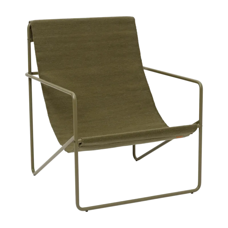 Chaise d'extérieur vert en métal vert Desert - Ferm Living - The Cool Republic
