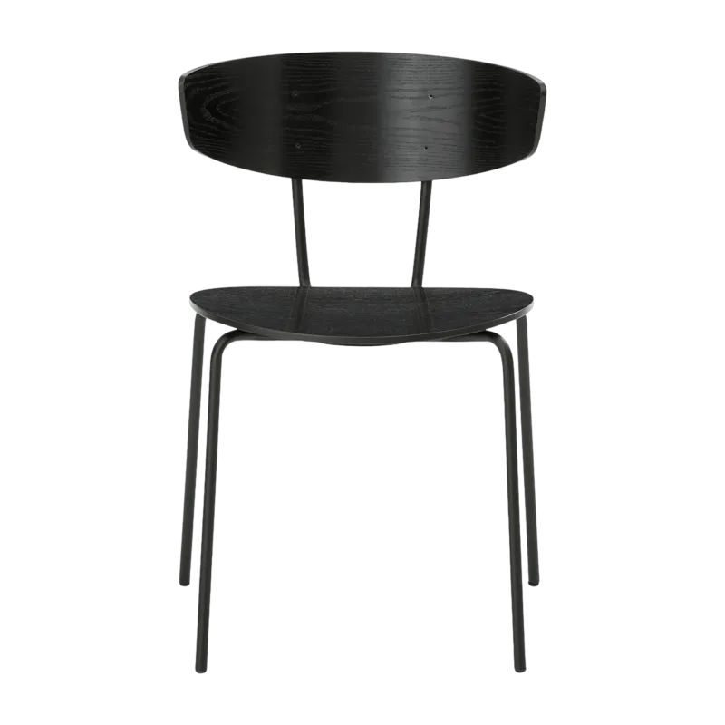 Chaise empilable bois et métal Herman Noir - Ferm Living - The Cool Republic