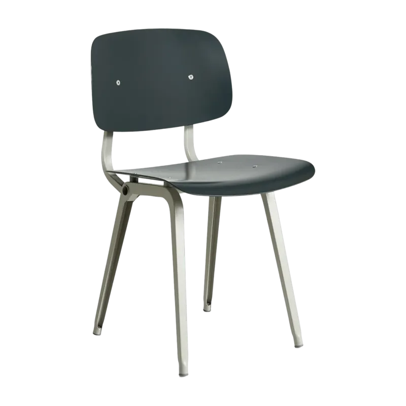Chaise en acier beige et assose grise Revolt - HAY - The Cool Republic