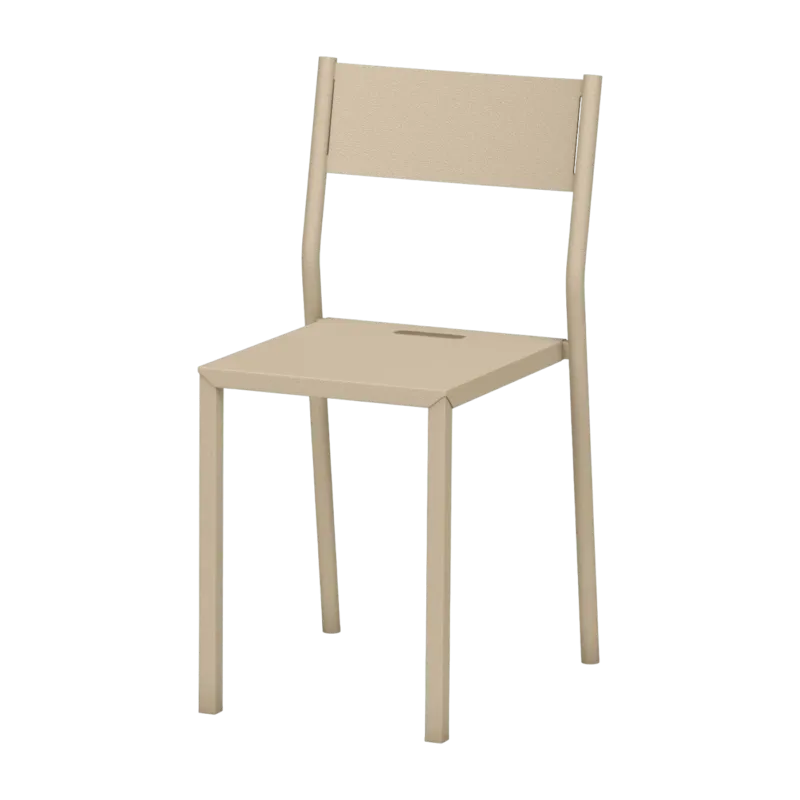 Chaise en acier crème Take - Matière Grise - The Cool Republic