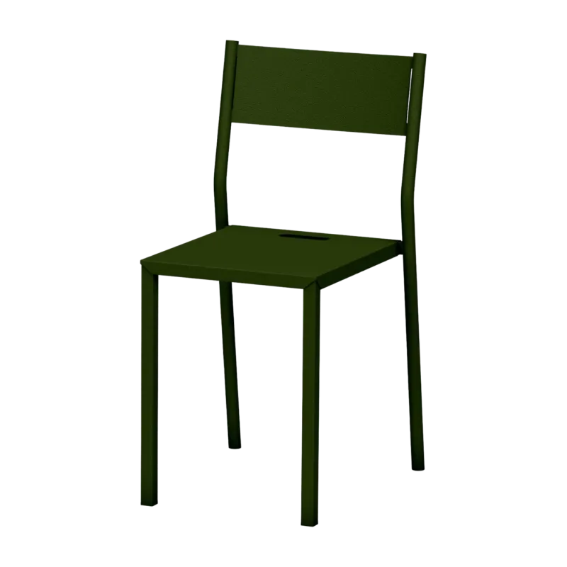 Chaise en acier kaki Take - Matière Grise - The Cool Republic
