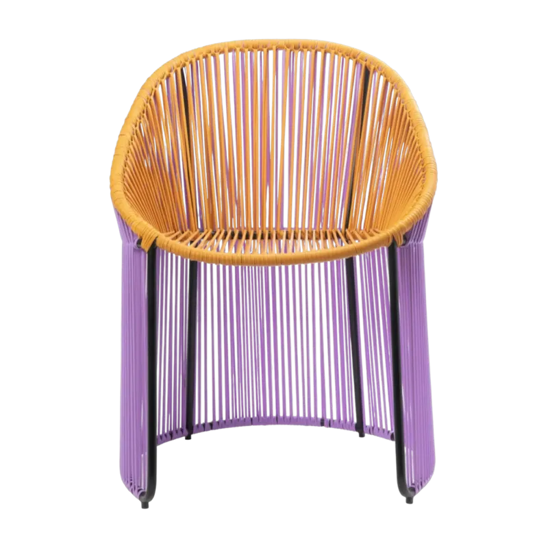 Chaise en acier lila et jaune Cartagenas - Ames - The Cool Republic