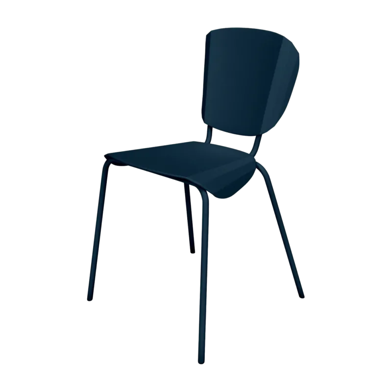 Chaise en acier mat denim Batchair - Matière Grise - The Cool Republic