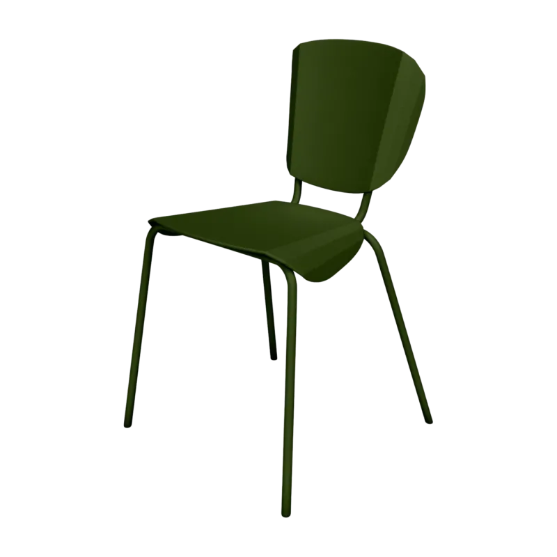 Chaise en acier mat kaki Batchair - Matière Grise - The Cool Republic