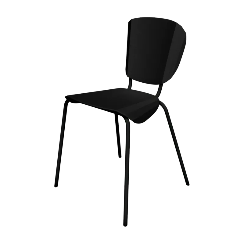 Chaise en acier mat noir Batchair - Matière Grise - The Cool Republic