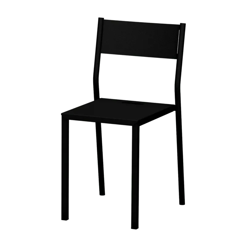 Chaise en acier noir mat Take - Matière Grise - The Cool Republic