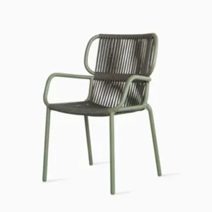 Chaise en aluminium thermolaqué et corde vert 59x90cm Ribbon - Vincent Sheppard - The Cool Republic