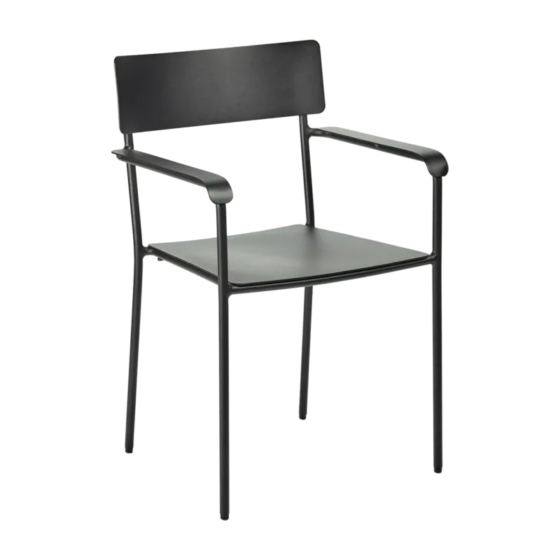 Chaise en aluminum avec accoudoirs noir - Serax - The Cool Republic