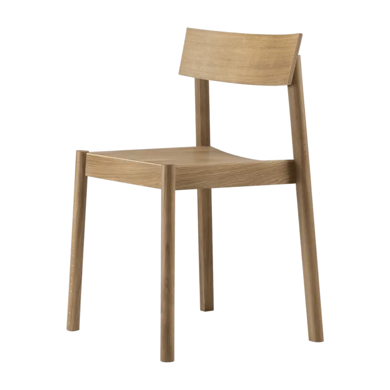 Chaise en chêne naturel huilé et dossier rectangulaire Citizen - Emko - The Cool Republic