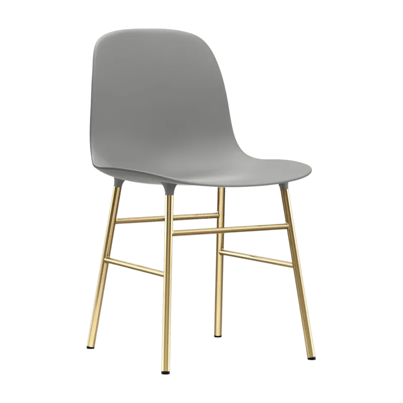 Chaise en laiton et pp gris Form - Normann Copenhagen - The Cool Republic