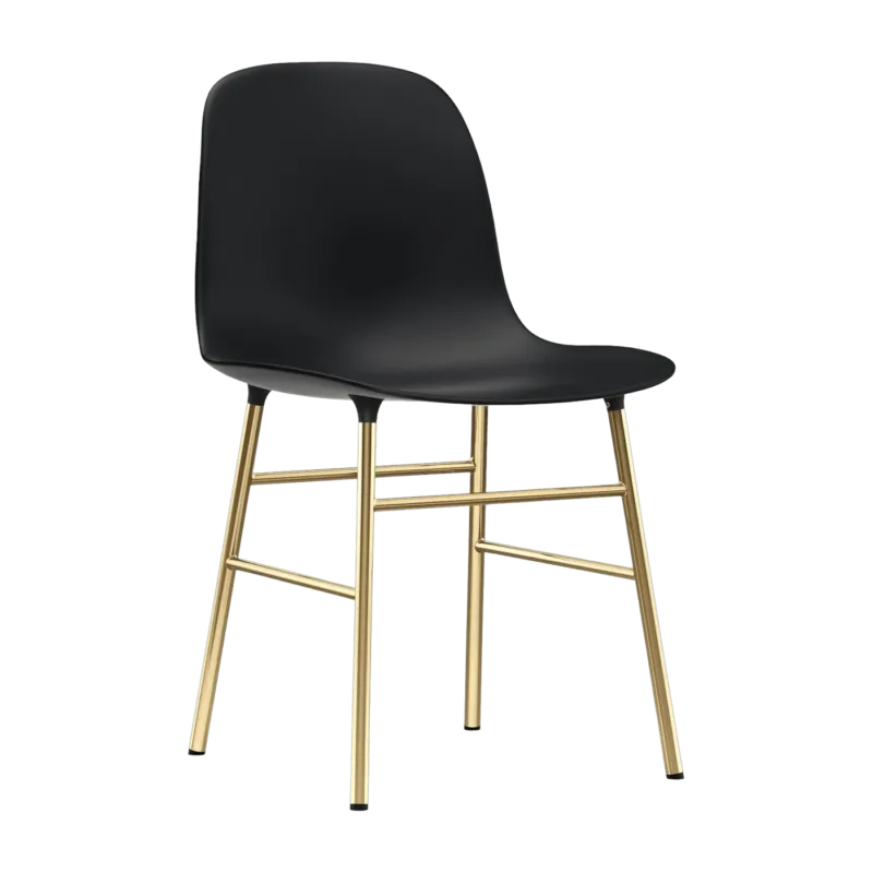 Chaise en laiton et pp noir Form - Normann Copenhagen - The Cool Republic