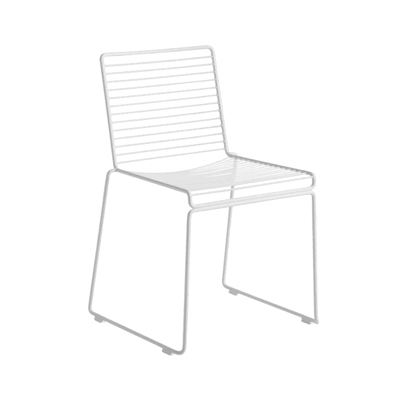Chaise en métal blanc Hee - HAY - The Cool Republic