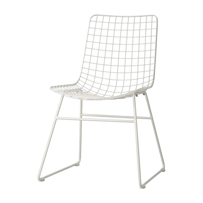 Chaise en métal blanc Wire - HKliving - The Cool Republic