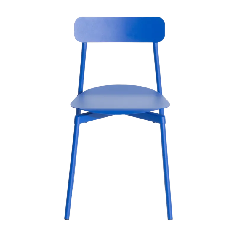 Chaise en métal bleu Fromme - Petite Friture - The Cool Republic