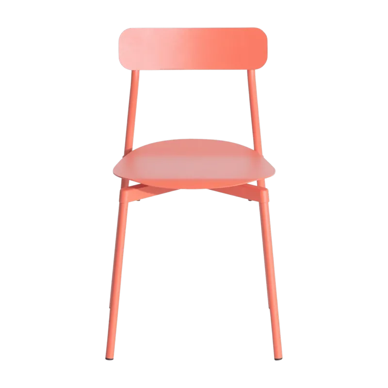 Chaise en métal corail Fromme - Petite Friture - The Cool Republic