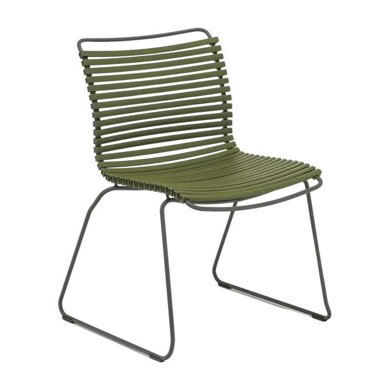 Chaise en métal et plastique vert olive CLICK - Houe - The Cool Republic