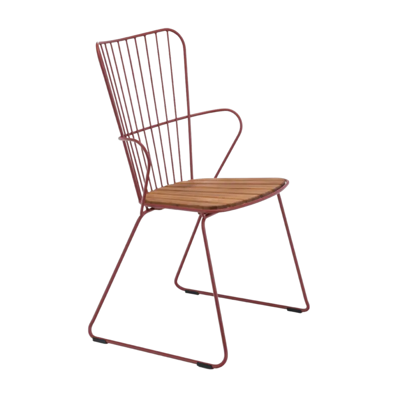 Chaise en métal rouge Paprika PAON - Houe - The Cool Republic