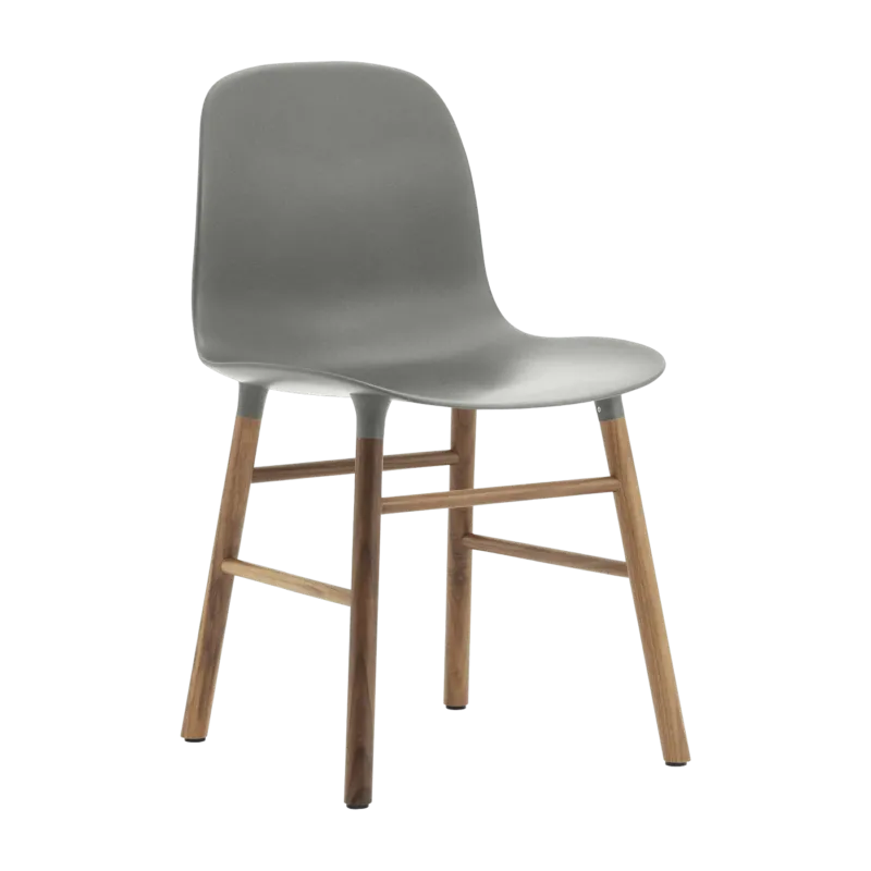 Chaise en noyer naturel et pp gris Form - Normann Copenhagen - The Cool Republic