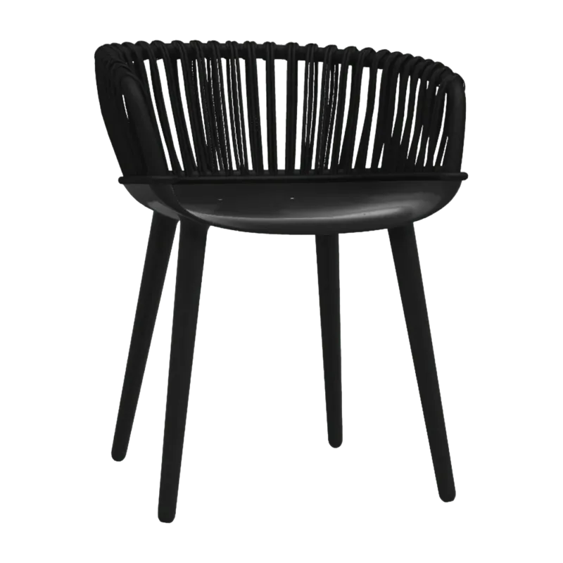 Chaise en plastique et osier noir Cyborg Club - Magis - The Cool Republic
