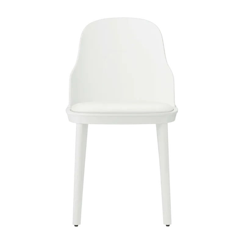 Chaise en polypropylène à l'assise en cuir blanc Allez blanc - Normann Copenhagen - The Cool Republic