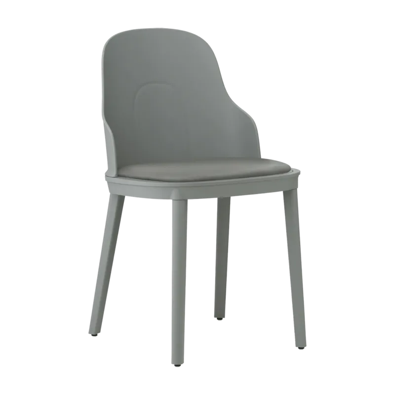 Chaise en polypropylène à l'assise en cuir gris Allez Grey - Normann Copenhagen - The Cool Republic