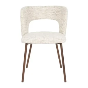 Chaise en tissu beige et métal Arven - The Cool Republic - The Cool Republic