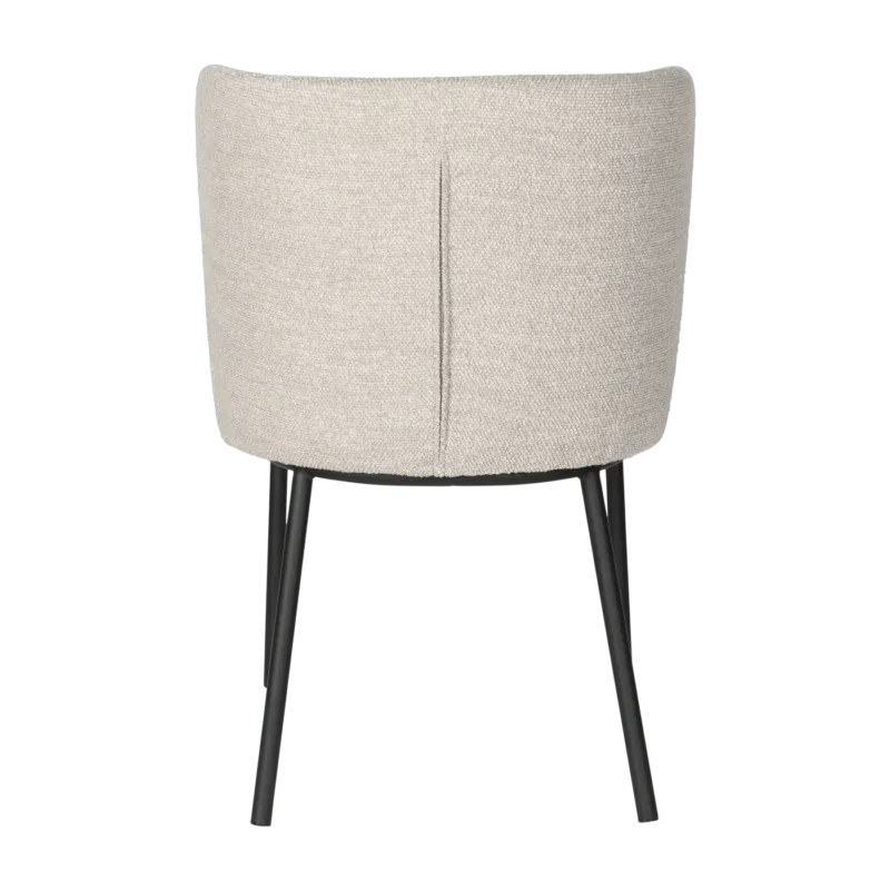 Chaise en tissu beige et métal noir Marius - The Cool Republic - The Cool Republic