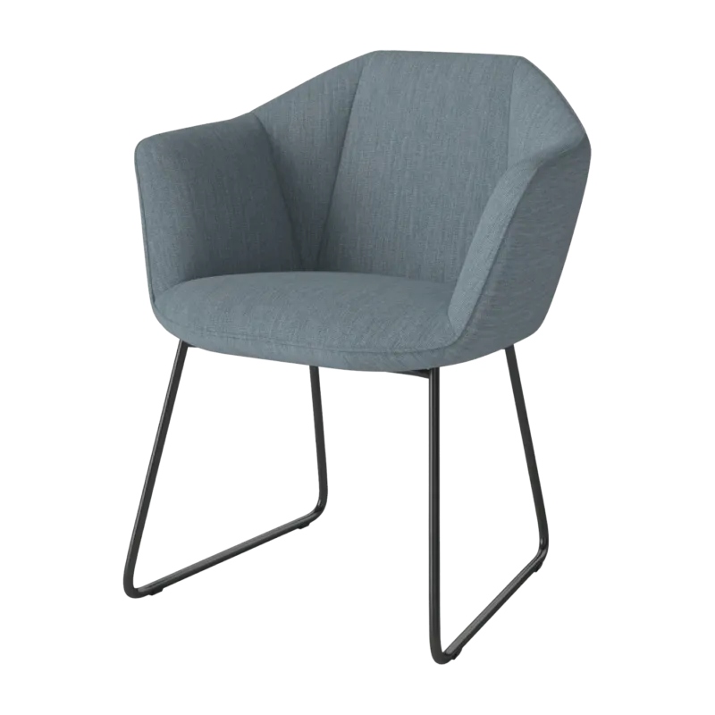 Chaise en tissu bleu Kimono - Bolia - The Cool Republic