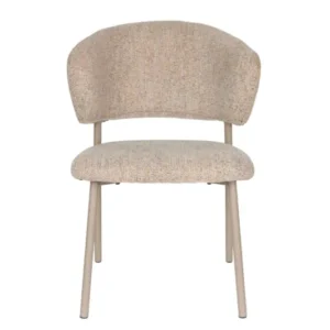 Chaise en tissu et acier beige Nalia - The Cool Republic - The Cool Republic