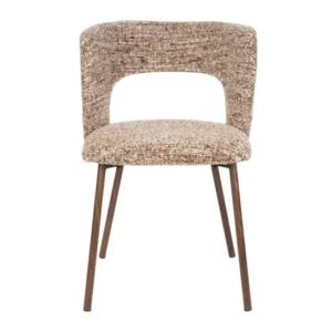 Chaise en tissu marron et métal Arven - The Cool Republic - The Cool Republic
